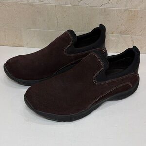 Lands’ End Men's Slip-On Suede Loafers in Dark Brown, 9.5 D
